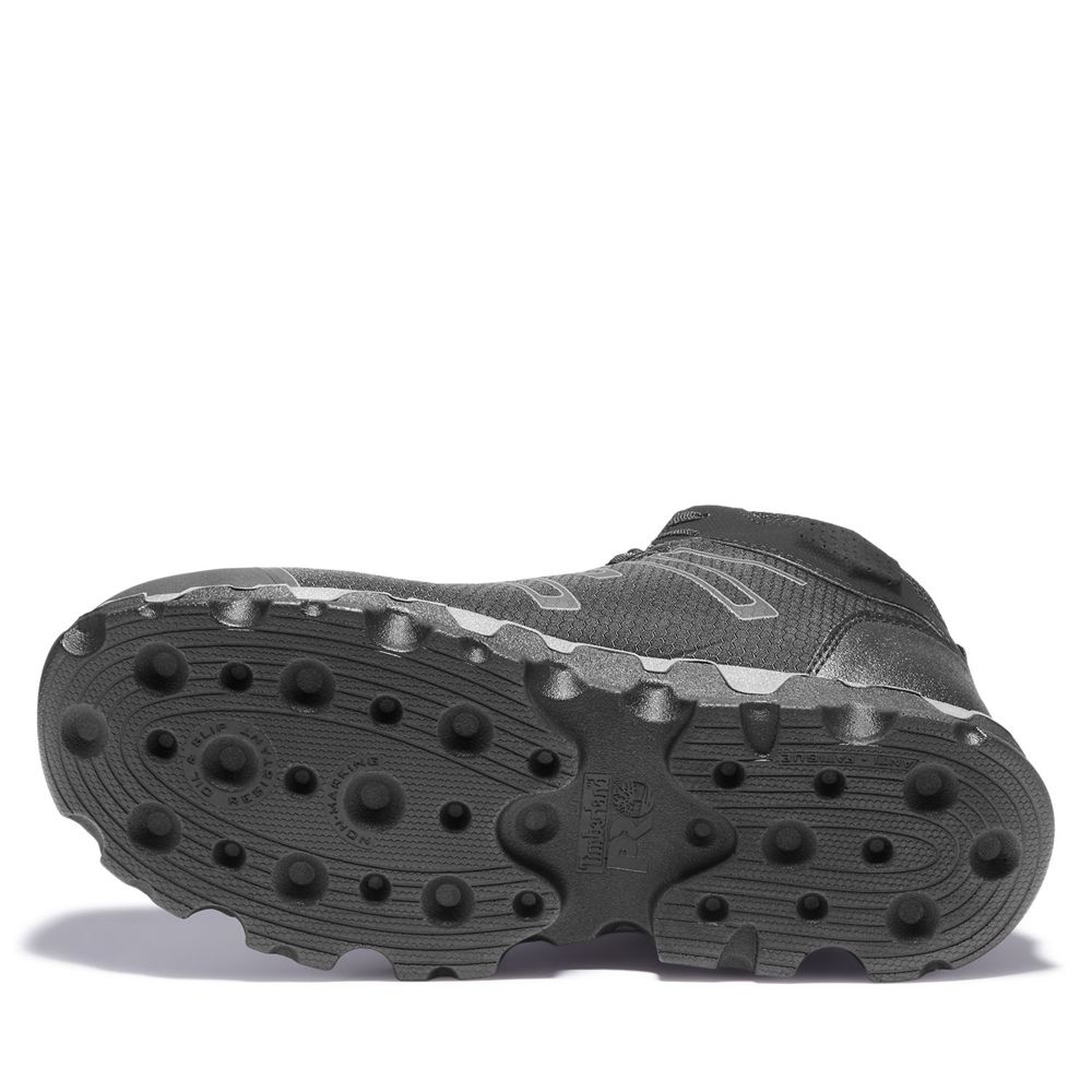 Botas Masculino - Timberland Pro Powertrain Mid Alloy Toe Eh Work Shoes - OAKDC3019 - Pretas/Cinzent